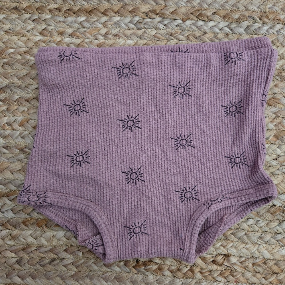 Kate Quinn‎ Purple Rib Sun print Bummies Age 18-24 Months